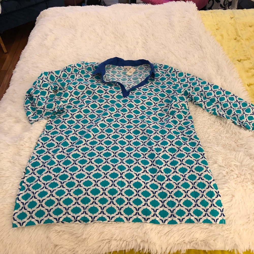 NWT Talbots Linen Tunic Top/Coverup